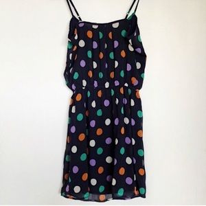Best Society NWOT sundress in navy polka dot sz S